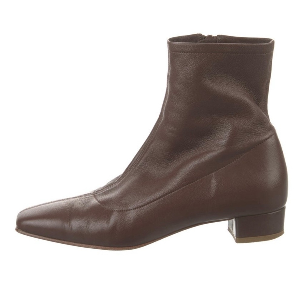 By Far Brown Leather Sock Boots Size 7/37